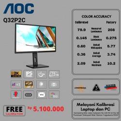 AOC Q32P2C QHD/2K USB TYPE C FULL ERGONOMICS