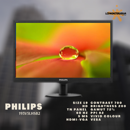 PHILIPS 193V5LHSB2 HDMI LED MONITOR